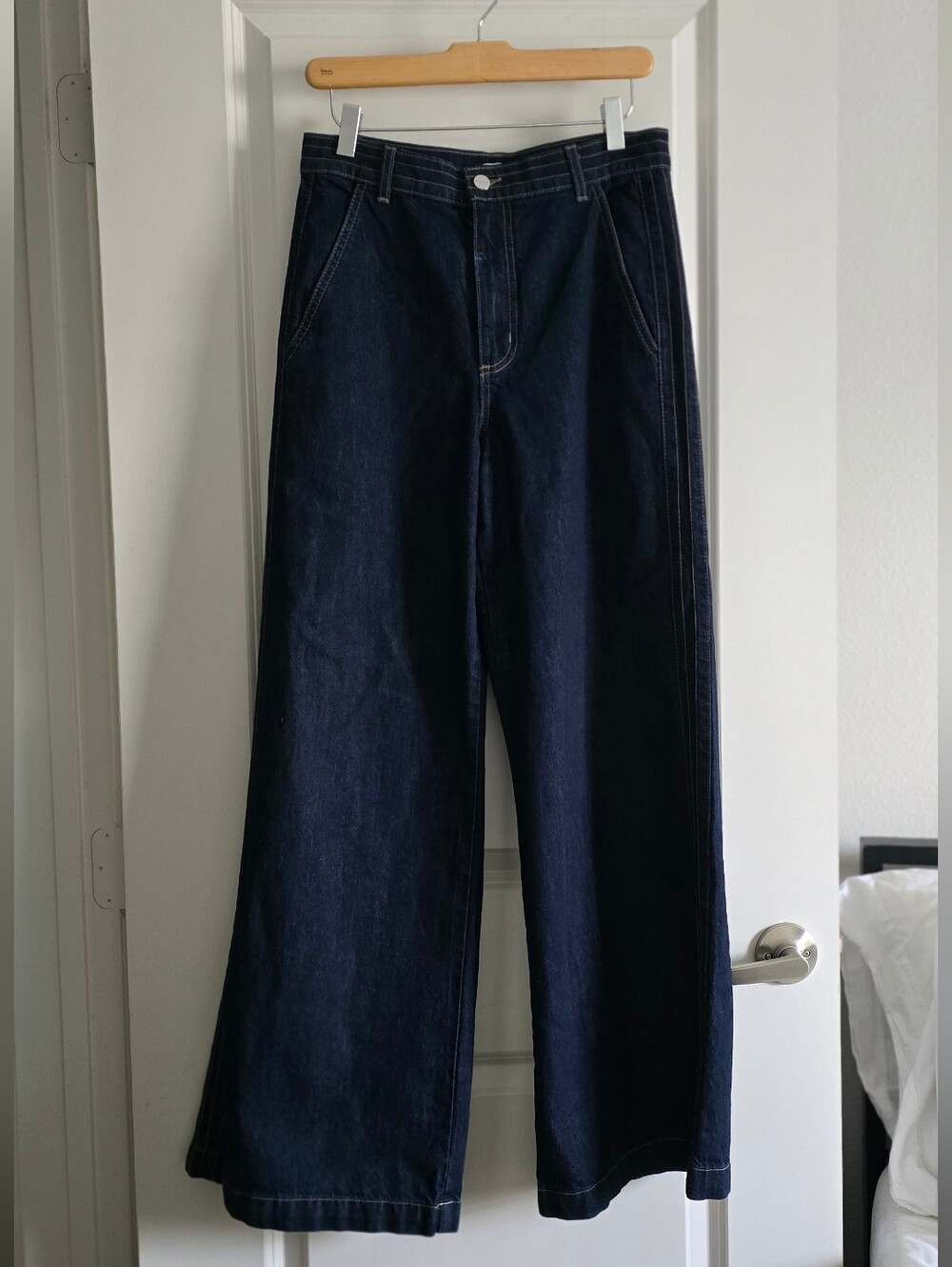 TWP Wide-Leg Dark Blue Women’s Jeans